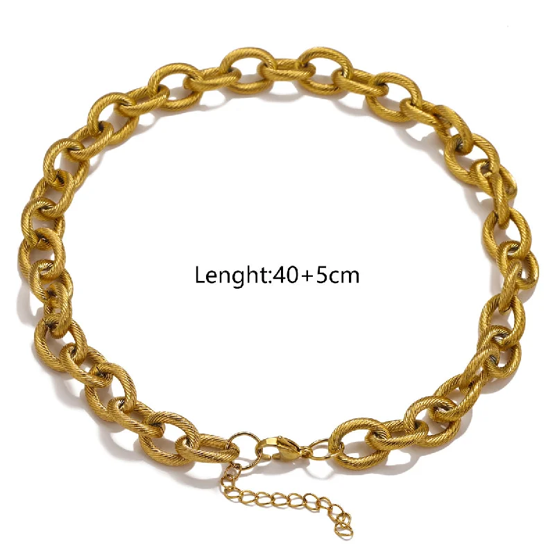 Gold Necklace-40 5cm