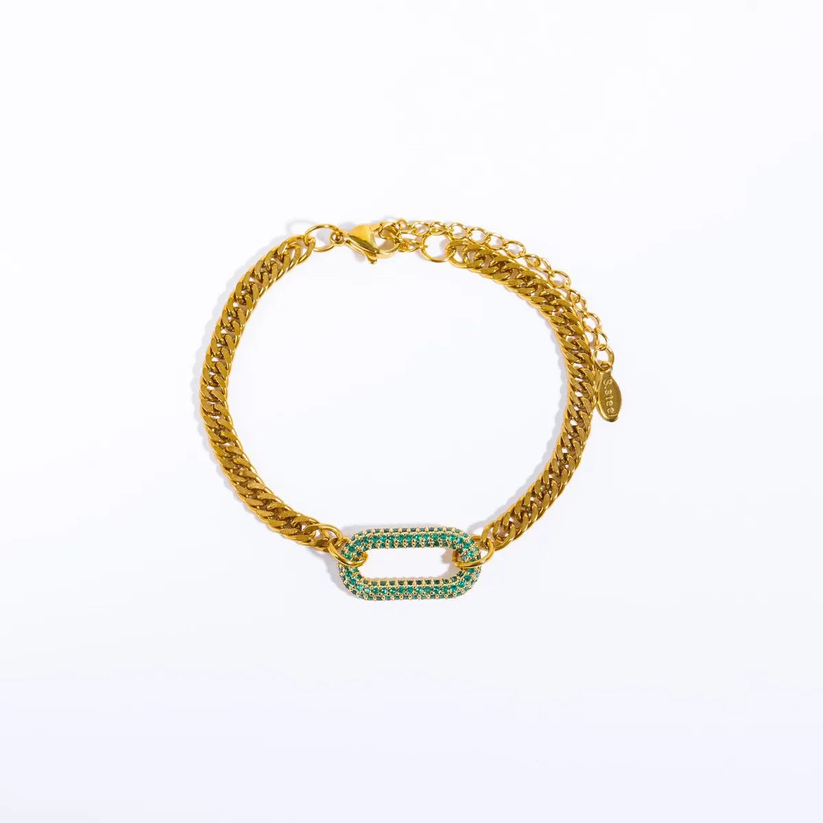 Green Zirconium Bracelet (17.5 5cm)